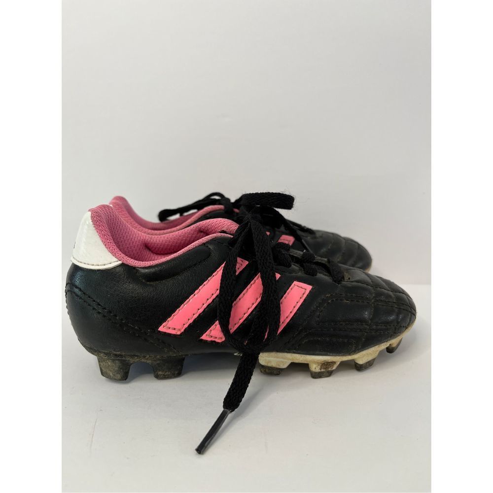 Adidas Girls Soccer Cleats Size 10 Black Pink - Picture 4 of 5